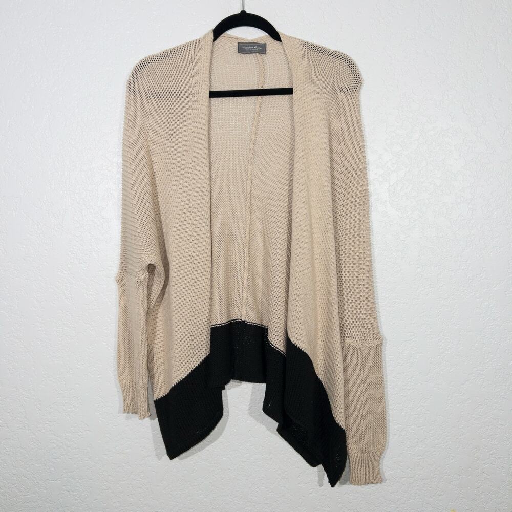 Wooden Ships Tan Slouchy Cotton‎ Blend Cardigan Size Small/Medium